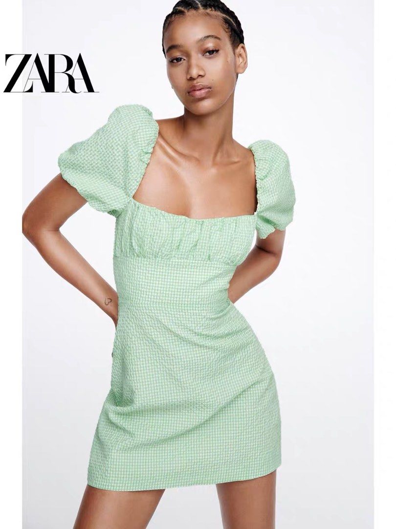Zara mint cheap green dress