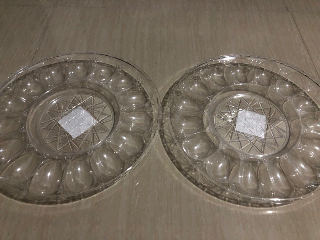 (Repriced) 15 Slot Deviled Egg Platter (2pcs) (Category: Dinnerware & Cutlery) located in Paranaque City. Submitted by dlorne (Listing ID 1214690825, Image 1). Description: Last pic is for reference only. Great for parties and gatherings. Can be used for snacks, desserts, sauces, etc. Get 2 for 800.