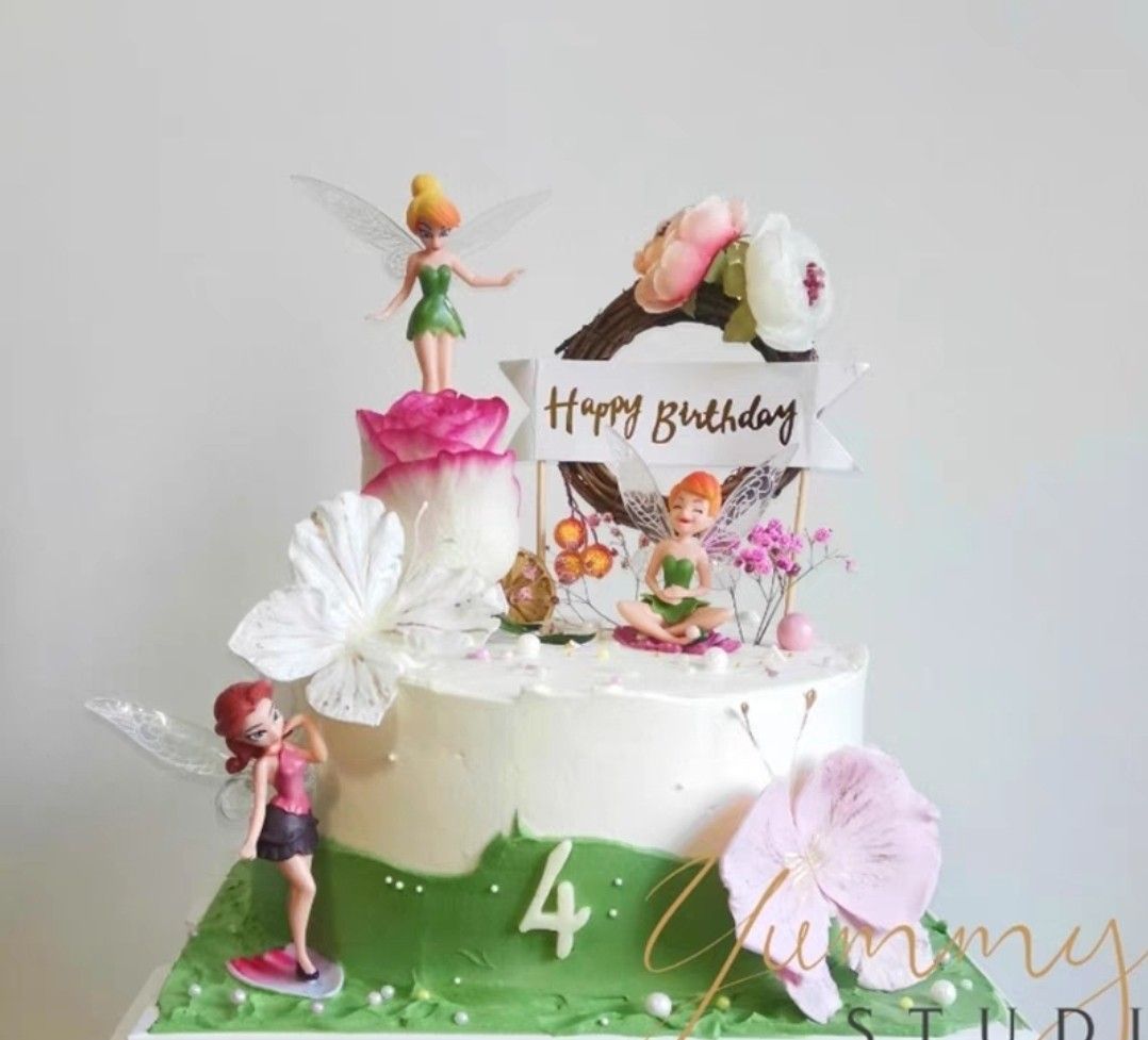 Tinkerbell Figurine/ Disney Fairies Cake Topper / Fairy Tale Kids Toy |  Shopee Malaysia