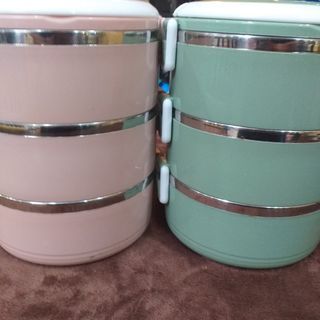 3 Layers Insulated Lunch Box Stainless Steal Inside