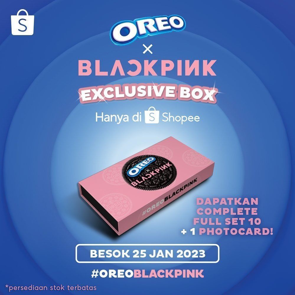 現貨 Blackpink Oreo Exclusive Box Limited Edition 限量禮盒 內含一套10張小卡, 嘢食 & 嘢飲 ...