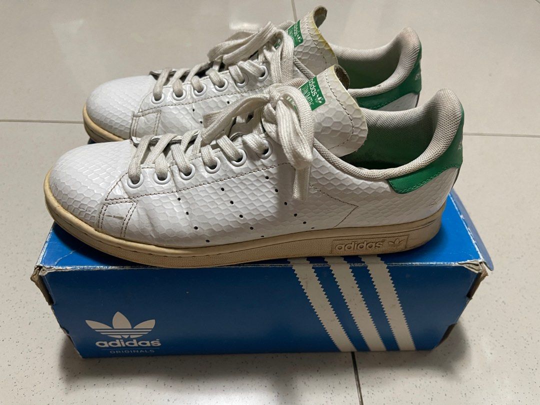 Adidas Stan Smith Honeycomb White Green Size 7.5 Women s Fashion