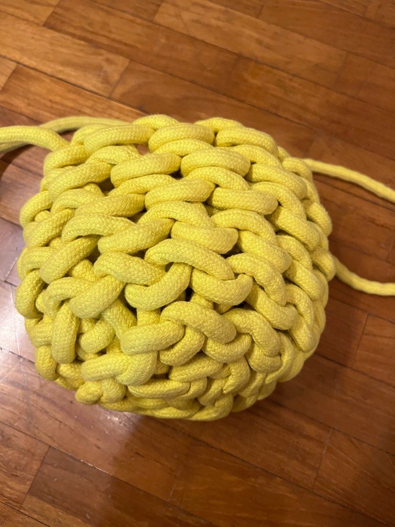 Alienina woven cotton bucket bag Women s Fashion Bags Wallets
