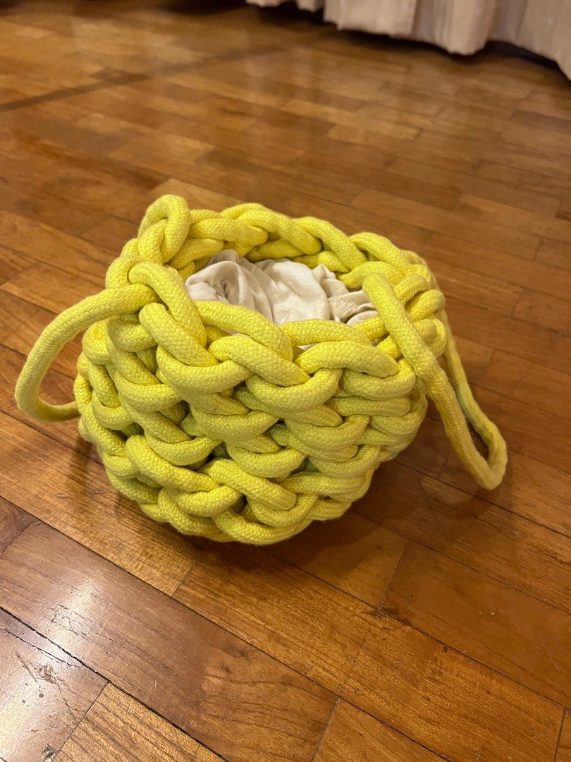 Alienina woven cotton bucket bag Women s Fashion Bags Wallets