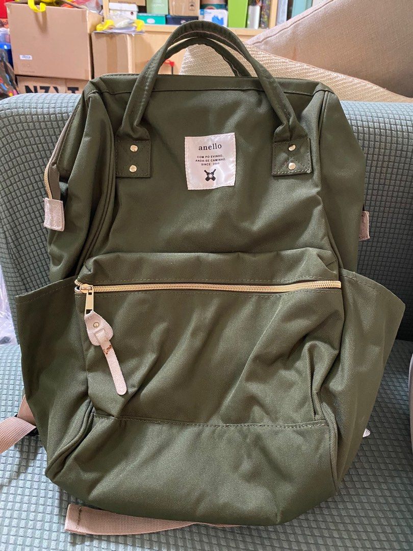 Anello backpack olive green, Women's Fashion, Bags & Wallets, Backpacks