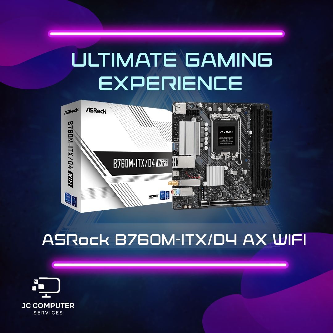 ASRock B760M-ITX D4 WiFi 第13世代および第12世代 Intel Core プロセッサーに対応 Mini-ITX マザーボード ASRock Mini-ITXマザーボード B760M-ITX D4 WiFi