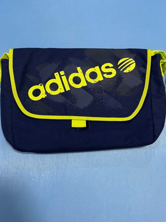 Authentic] Adidas Limited Neon Green dark blue sling Men's Fashion, Bags, Sling Bags on Carousell