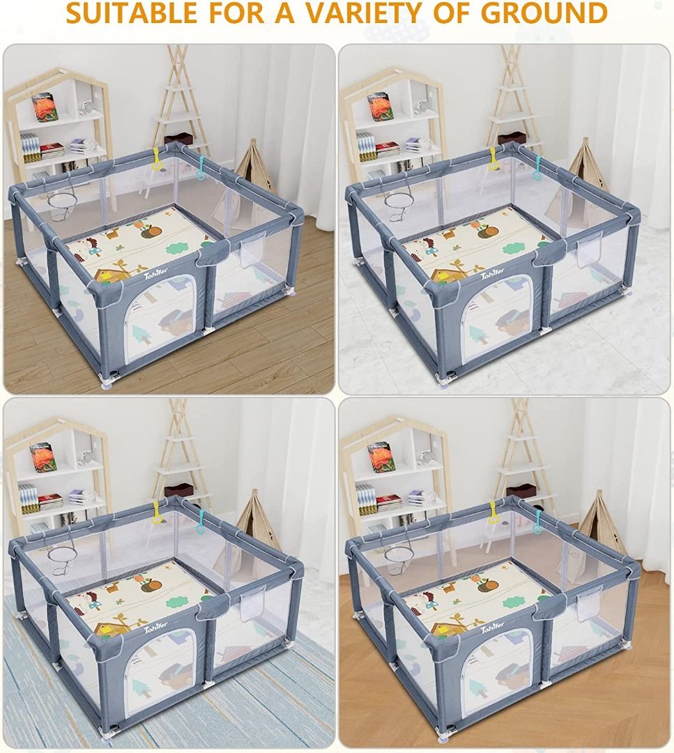 Baby Playpen with Mat Large Baby Playard for Toddler BPA Free
