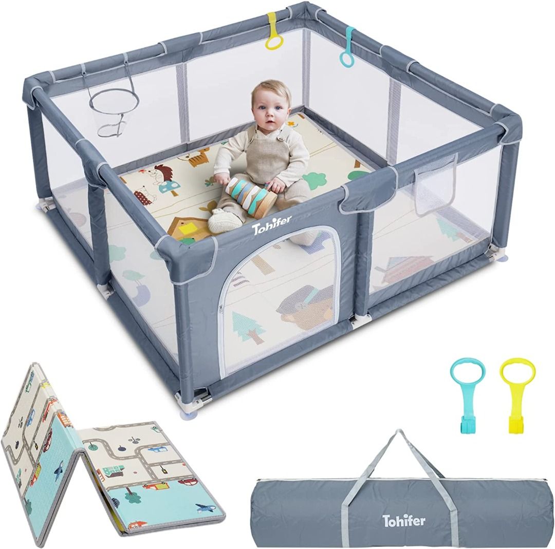 Baby Playpen with Mat Large Baby Playard for Toddler BPA Free
