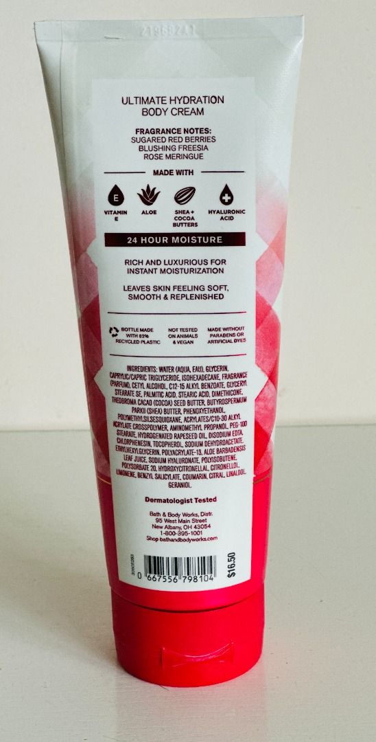 BATH & BODY WORKS HYDRATING BODY CREAM W/ SHEA BUTTER + HYALURONIC ACID
