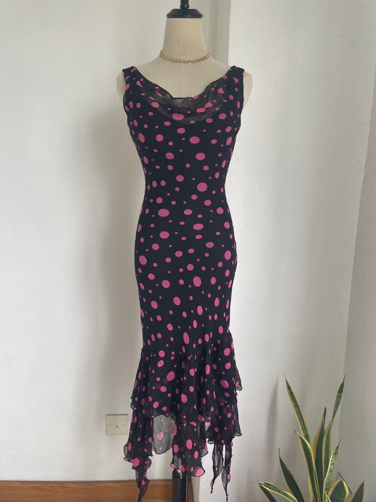 Bcbgmaxazria polka shop dot dress