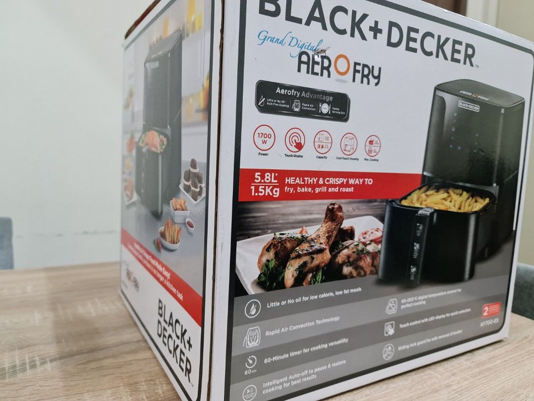 Black & Decker Bd Air Fryer 5.5l Black 