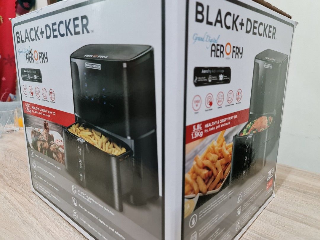 Black & Decker 1.5 Liter Air Fryer AerOfry - Black