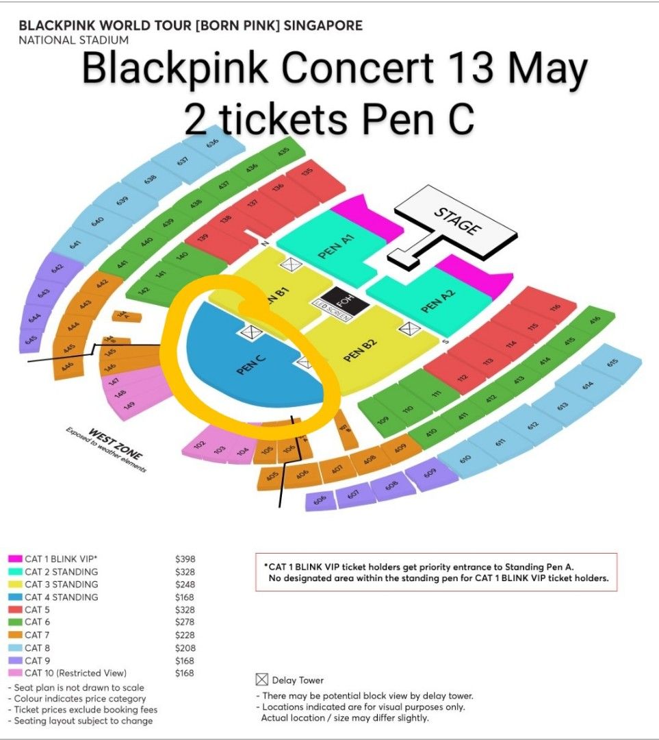 Blackpink Concert Ticket, Tickets & Vouchers, Event Tickets on Carousell