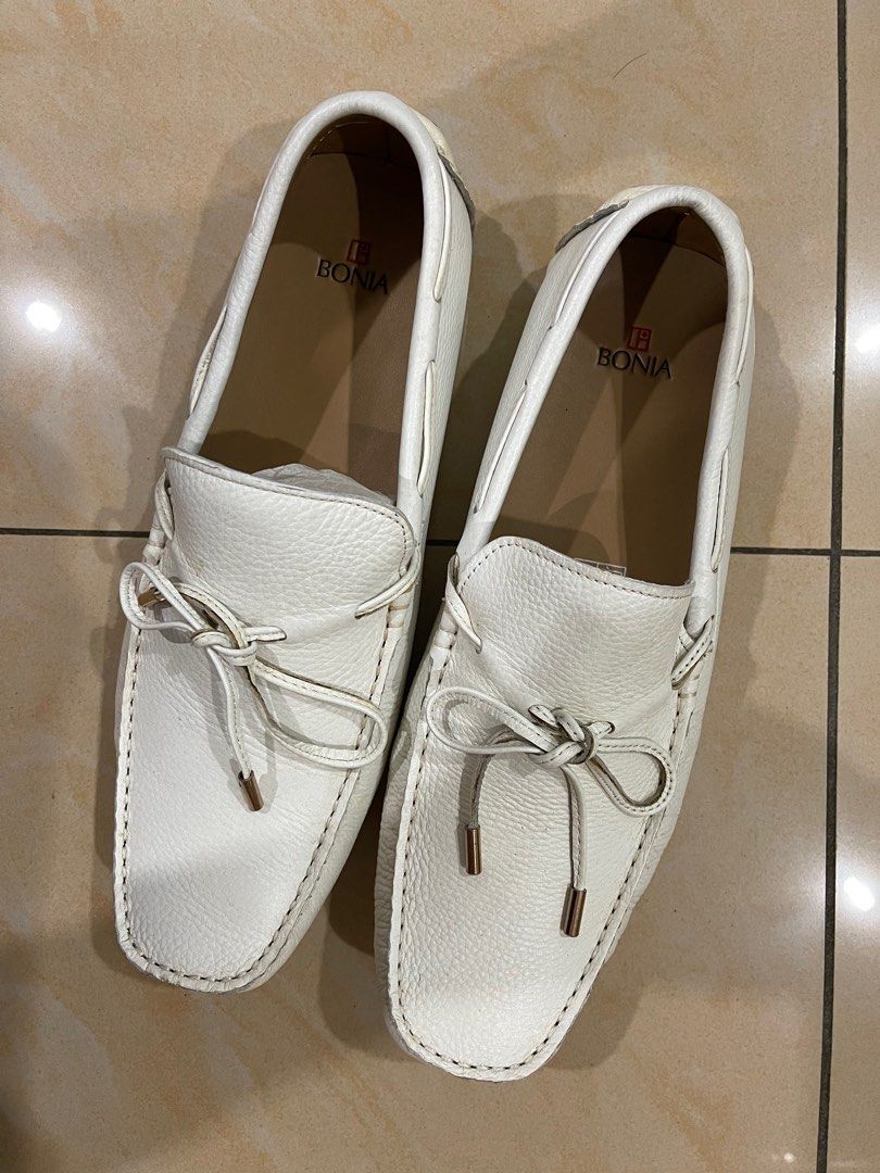 Bonia Men Leather loafers in white colour, Men's Fashion, Footwear ...