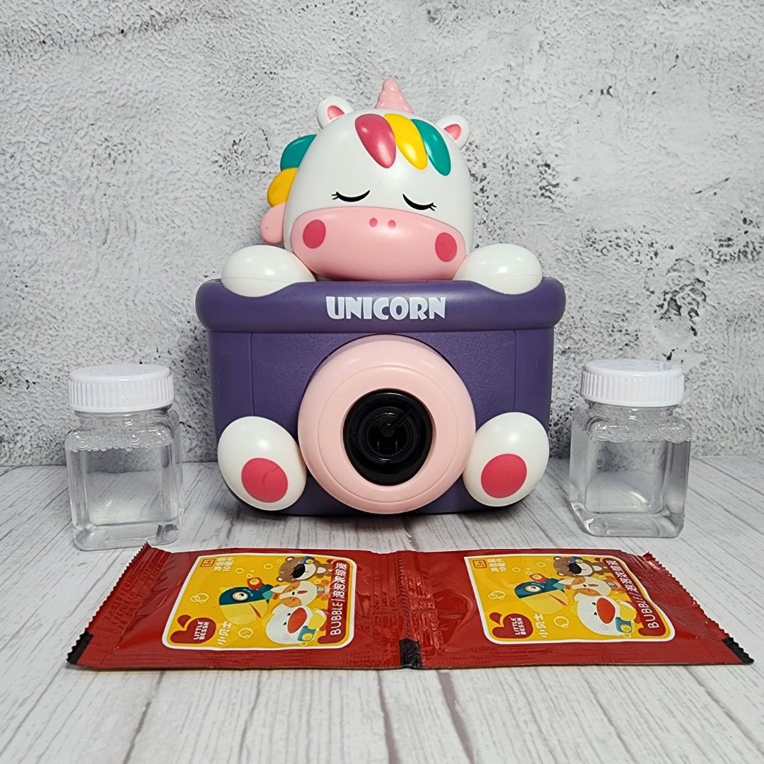 Bubble Camera Toy Animals (Category: Cameras) located in Manila. Submitted by arianne0828 (Listing ID 1214661805, Image 2). Description: brand new different animal design camera style bear dog duck unicorn hello kitty video camera style pig cat pickup binondo manila mop gcash bpi bdo cod via lalamove for metromanila.