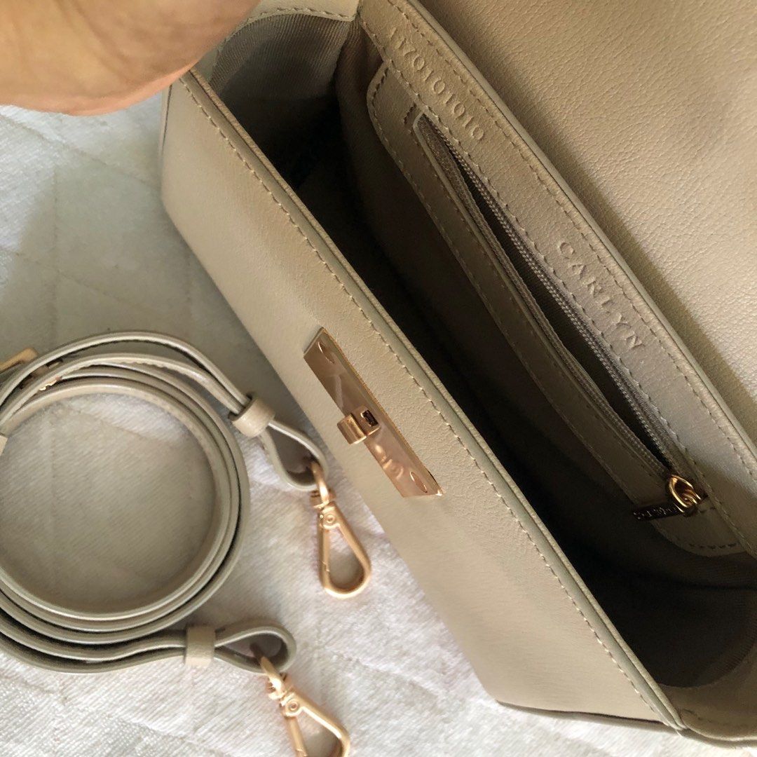 Carlyn Beige Sling/hand Bag, Luxury, Bags & Wallets on Carousell