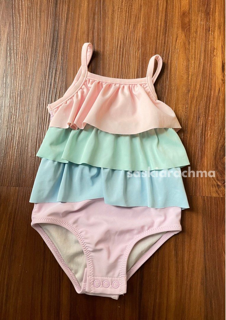Carter’s Baby Girl Frilly Swimsuit, Bayi & Anak, Baju Bayi di Carousell