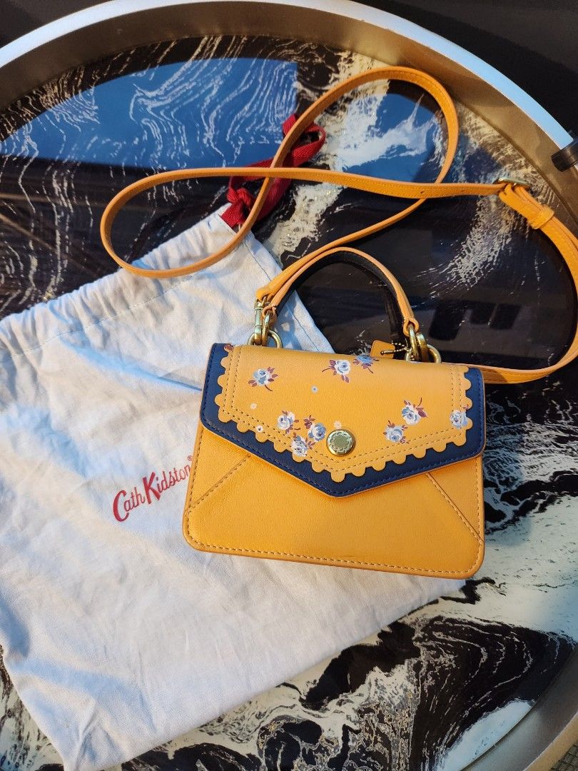 Scalloped printed mini leather bag online