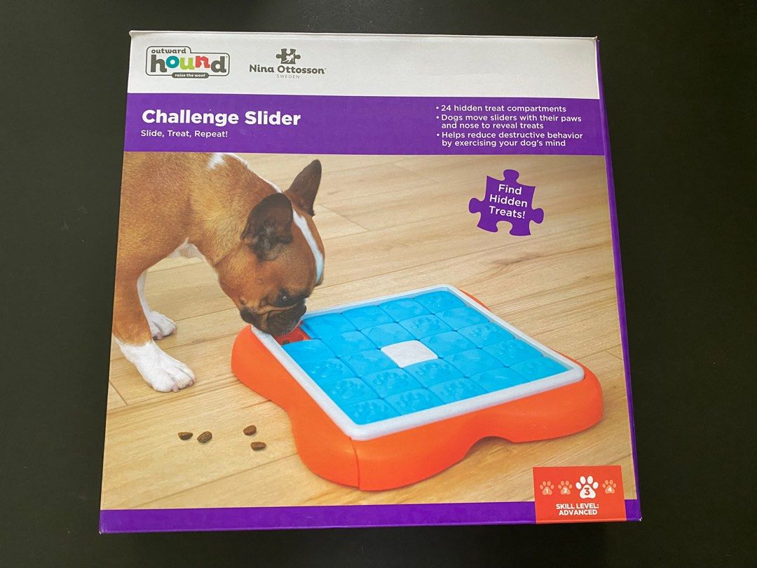 Nina Ottosson Puzzle Dog Toy - Challenge Slider Level 3, Pet Supplies,  Homes & Other Pet Accessories on Carousell