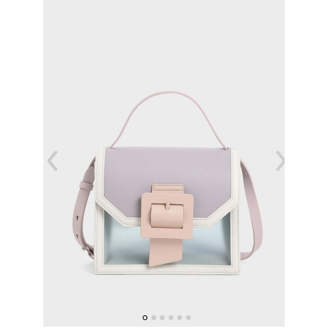 CHARLES AND KEITH SEE THROGH EFFECT BUCKLED BAG SPRING 2020