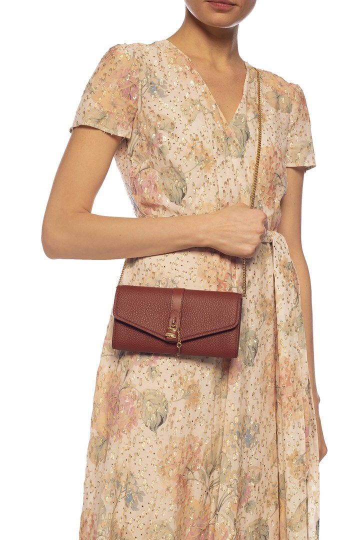 Chloe aby long top flap wallet on chain