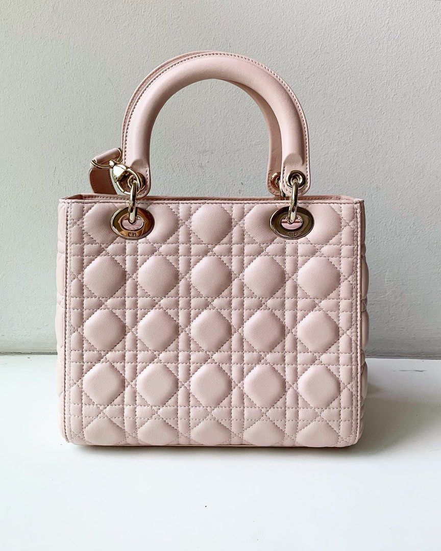 Lady Dior Medium Lambskin Light Pink with GHW Christian Dior Kuala Lumpur  (KL), Selangor, Malaysia. Supplier