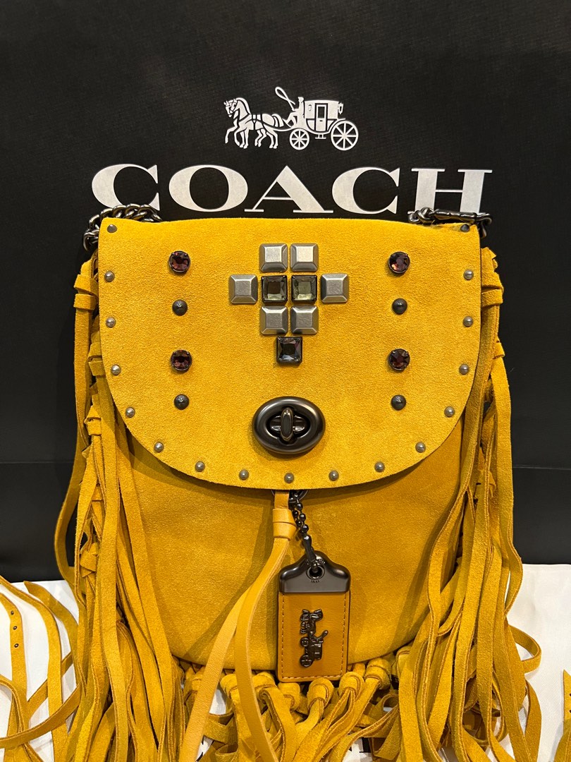 Coach fringe clearance saddle bag