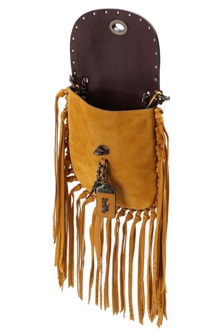 Coach saddle discount bag with fringe