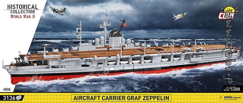 COBI WW2 GERMAN AIRCRAFT CARRIER GRAF ZEPPELIN 4826 LEGO COMPATIBLE Hobbies Toys Toys Games on Carousell