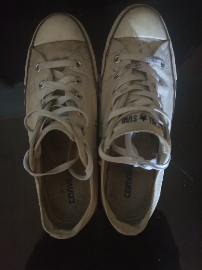 white leather converse size 5