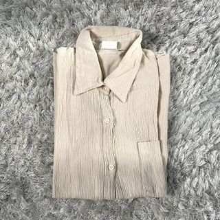 Crinkle Beige Shirt