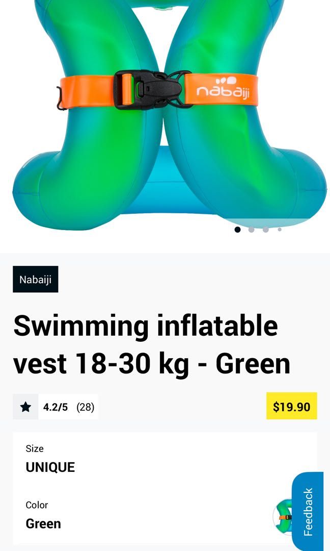 Decathlon kids swim vest float, Babies & Kids, Infant Playtime on Carousell