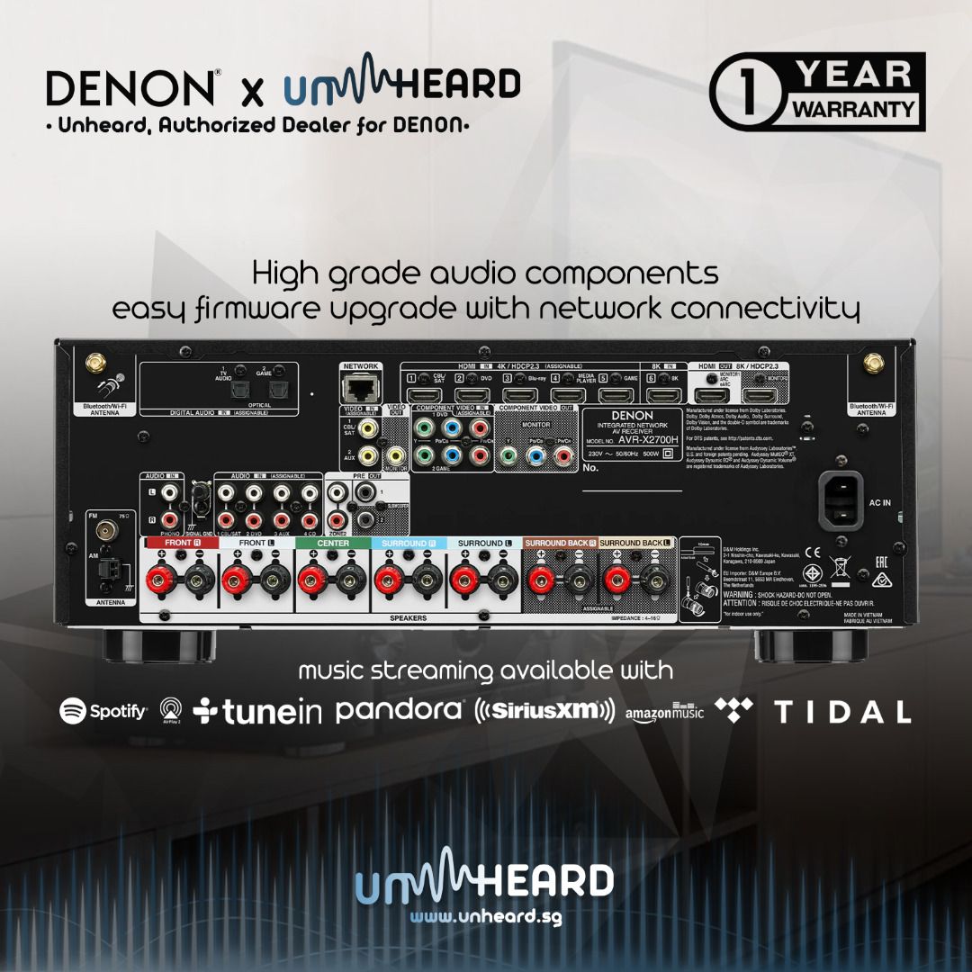 Denon AVRX2700H AV Receiver 7.2 Home Theatre Amplifier Denon X2700 Denon X2700H Not Onkyo AV