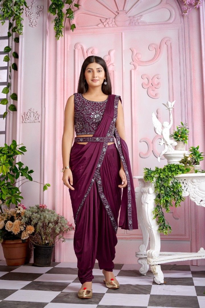 Ready made on sale saree pattern