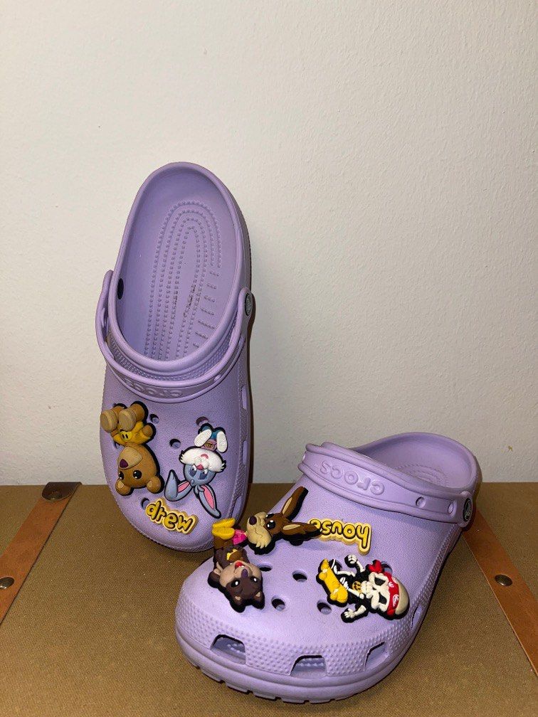 Drew House x Crocs Justin Bieber Collab, Men's Fashion, Footwear, Flipflops and Slides on Carousell