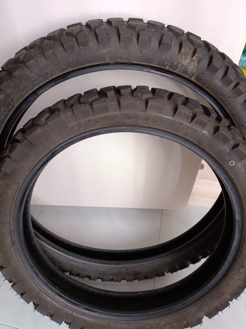 Dunlop D605 motorcycle tyres, Motorcycles, Motorcycle Accessories on