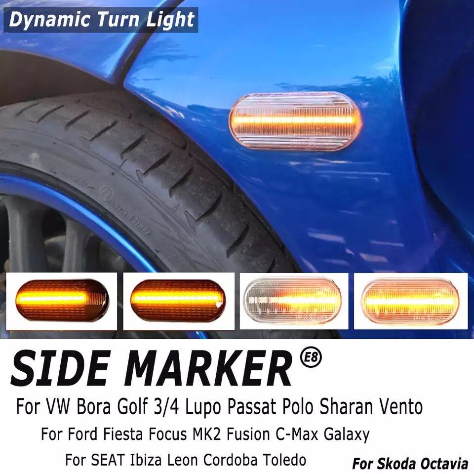 SEAT, Ford, Volkswagen 2pcs Dynamic Turn Signal LED Light Side