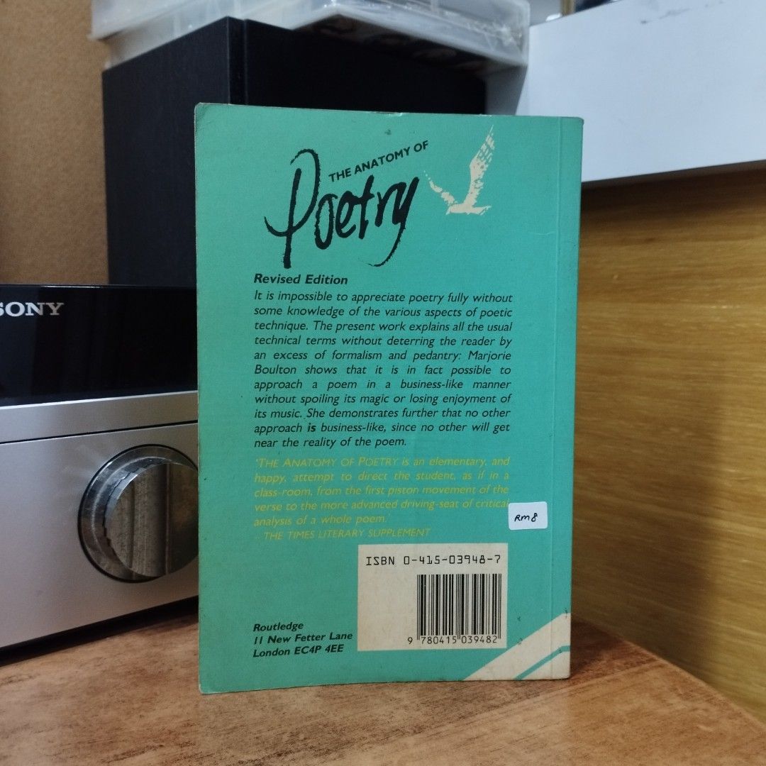 (ENG) THE ANATOMY OF POETRY, Hobbies & Toys, Books & Magazines ...