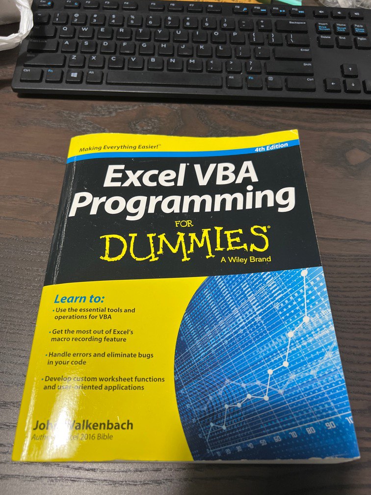 Excel VBA for dummies, Hobbies & Toys, Books & Magazines, Textbooks on