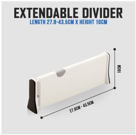 EXTENDABLE DRAWER PARTITION ADJUSTABLE STORAGE DIVIDER WARDROBE CLOTHES ...