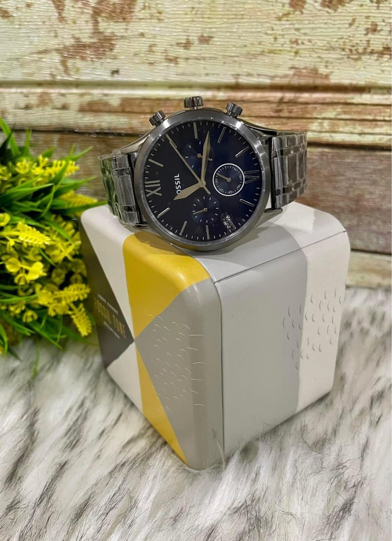 Fenmore midsize multifunction hot sale smoke stainless steel watch