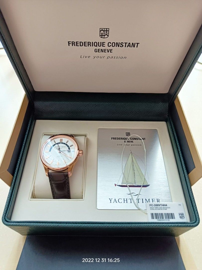 Frederique Constant Yacht Timer GMT, Luxury, Watches on Carousell