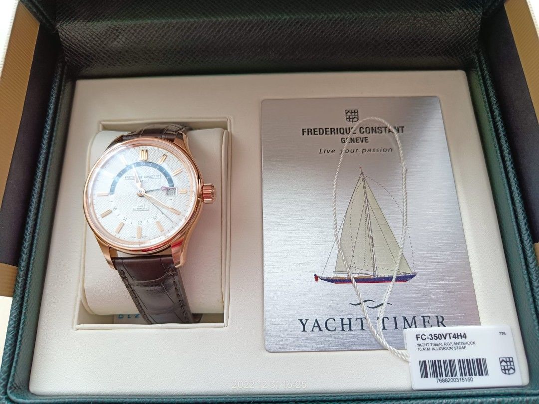 Frederique Constant Yacht Timer GMT, Luxury, Watches on Carousell