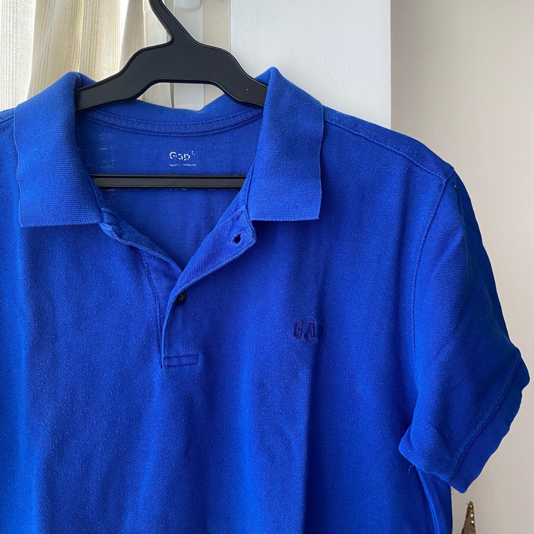 Gap Electric Blue Gap Men's Polo Shirt, Men's Fashion, Tops & Sets, Tshirts & Polo Shirts on
