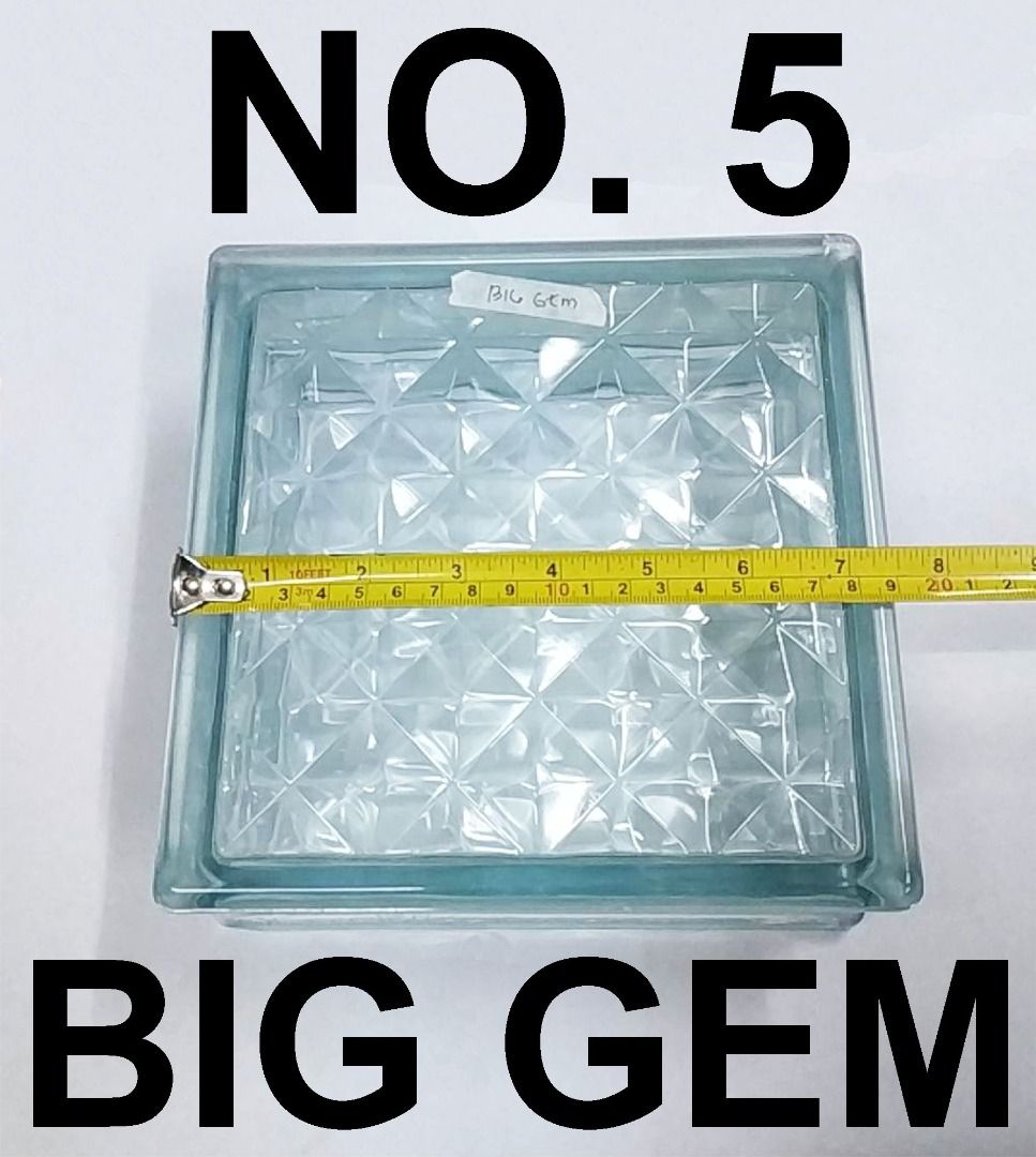 Glass block 8 x 8 x 3 model no 5 big gem