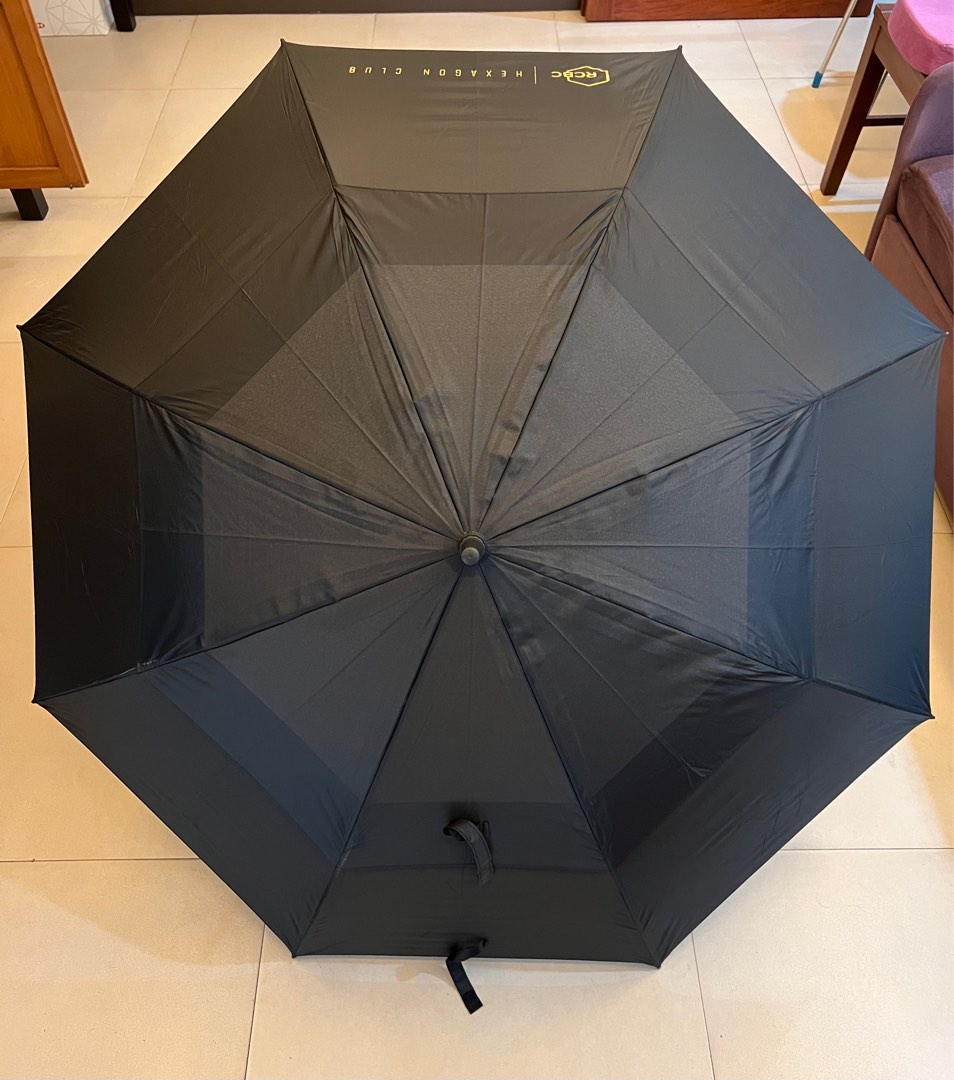 Golf umbrella double canopy, with cover and shoulder sling on Carousell