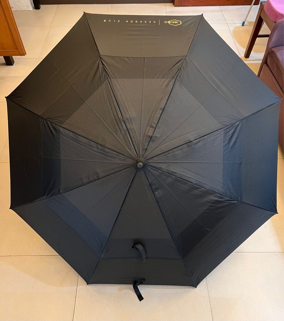 Golf umbrella double canopy, with cover and shoulder sling on Carousell