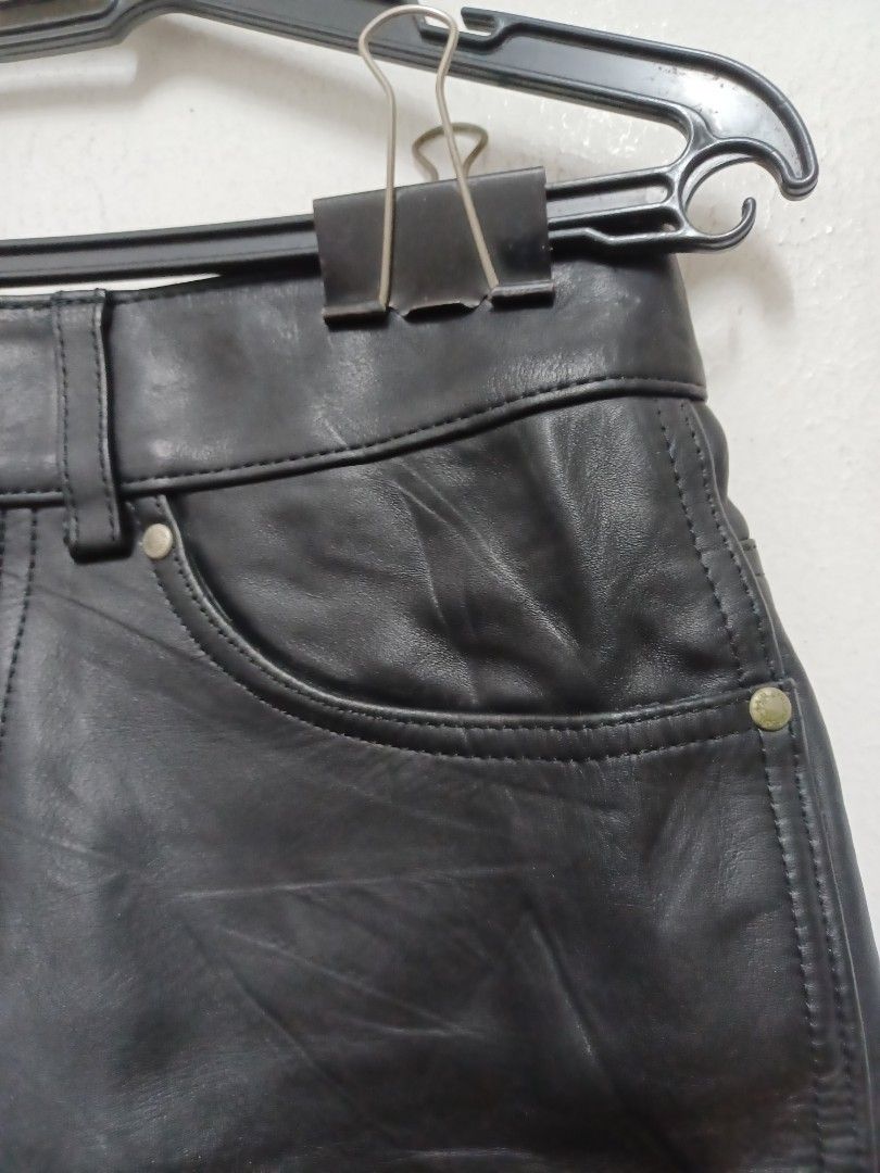 HARLEY DAVIDSON BOOTCUT LEATHER PANTS, Men's Fashion, Bottoms, Trousers