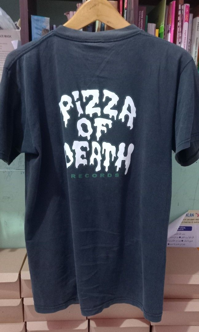 Hi Standard tshirt pizza of death record, Fesyen Pria, Pakaian